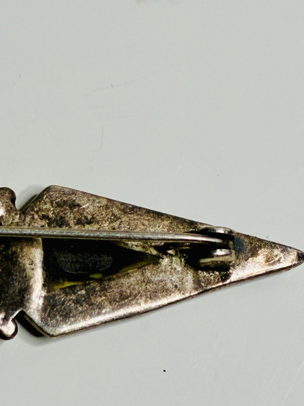 925 Victorian Inspo Art Deco VTG BL Onyx Inlayed Amethyst Marcasite Bar Brooch - Picture 11 of 13